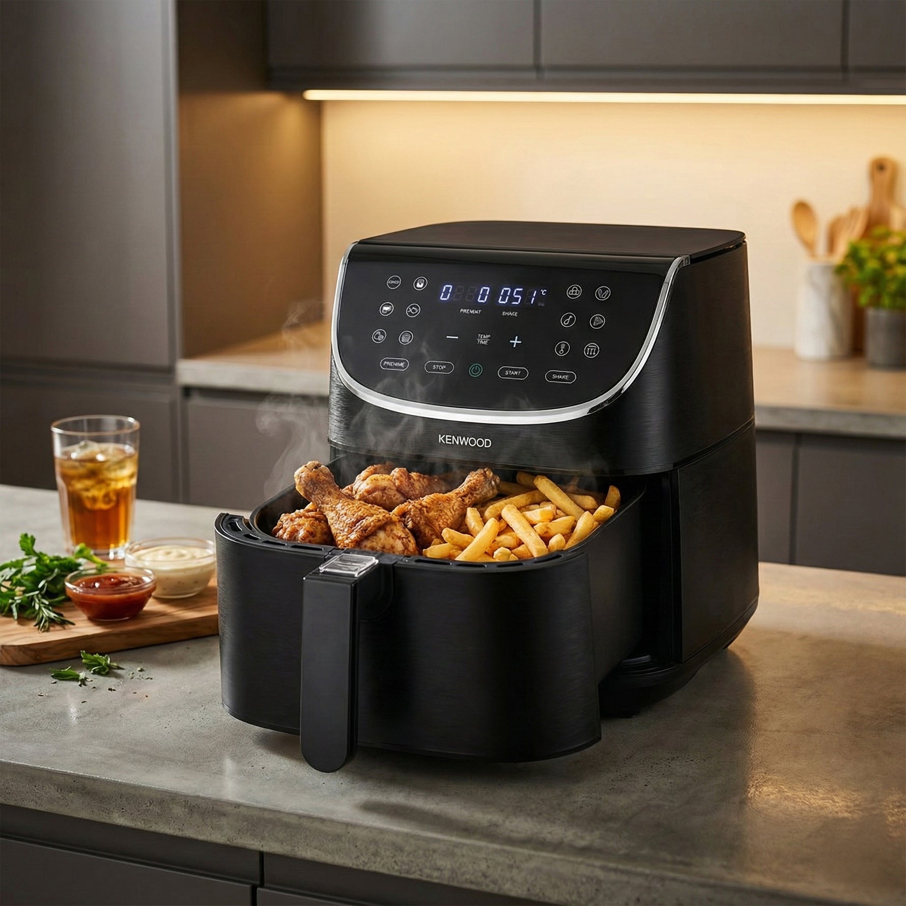 قلاية هوائية كينوود 7 لتر 1800 واط + هديو مجانية - Blanco