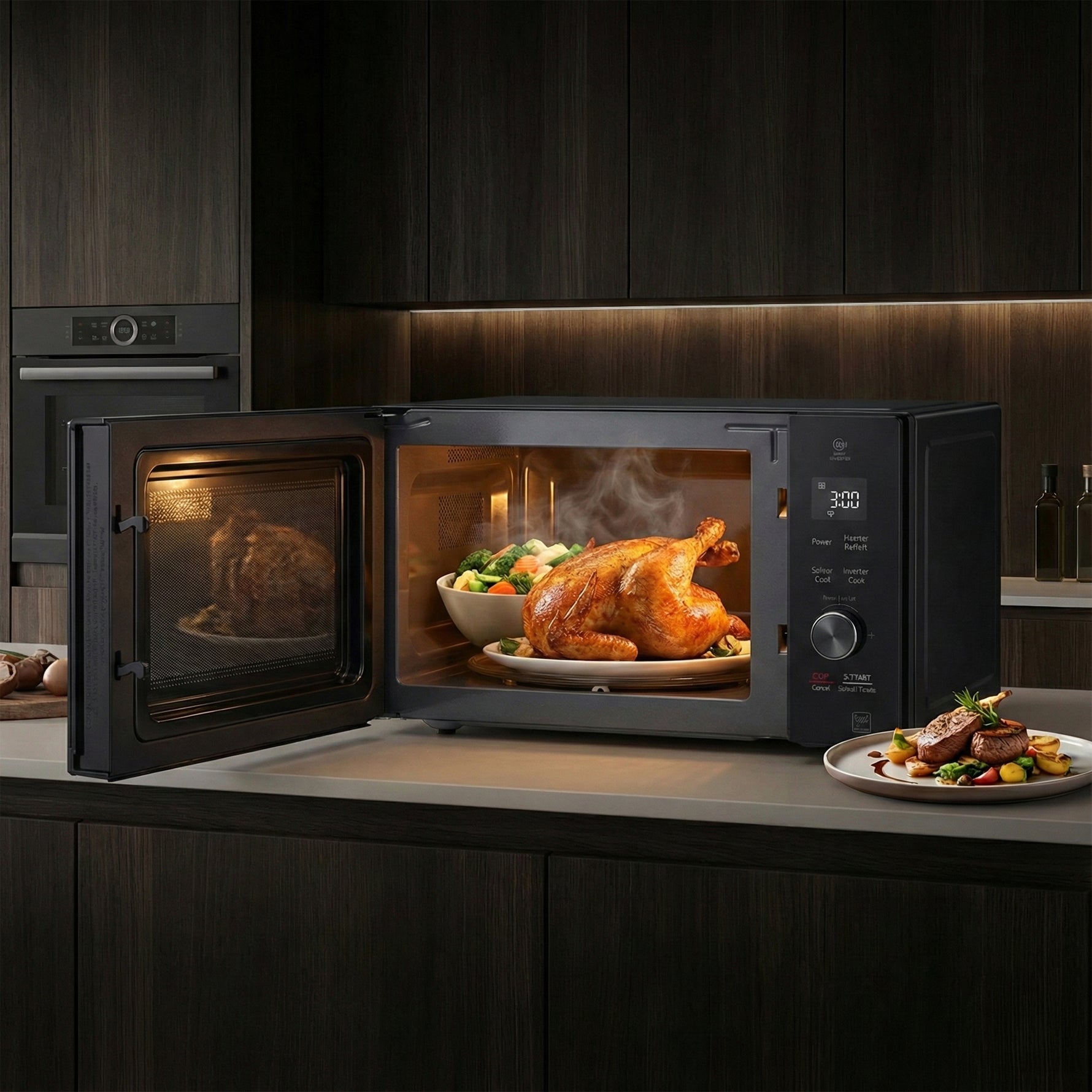 ميكروويف LG  MH8265DIS  مع شواية - سعة 42 لتر + هديه مجانية - Blanco