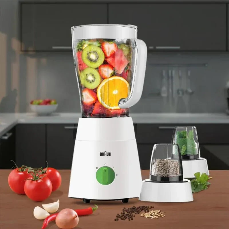 خلاط براون 3 في 1 500 وات ابيض JB0123WH Braun - Blanco