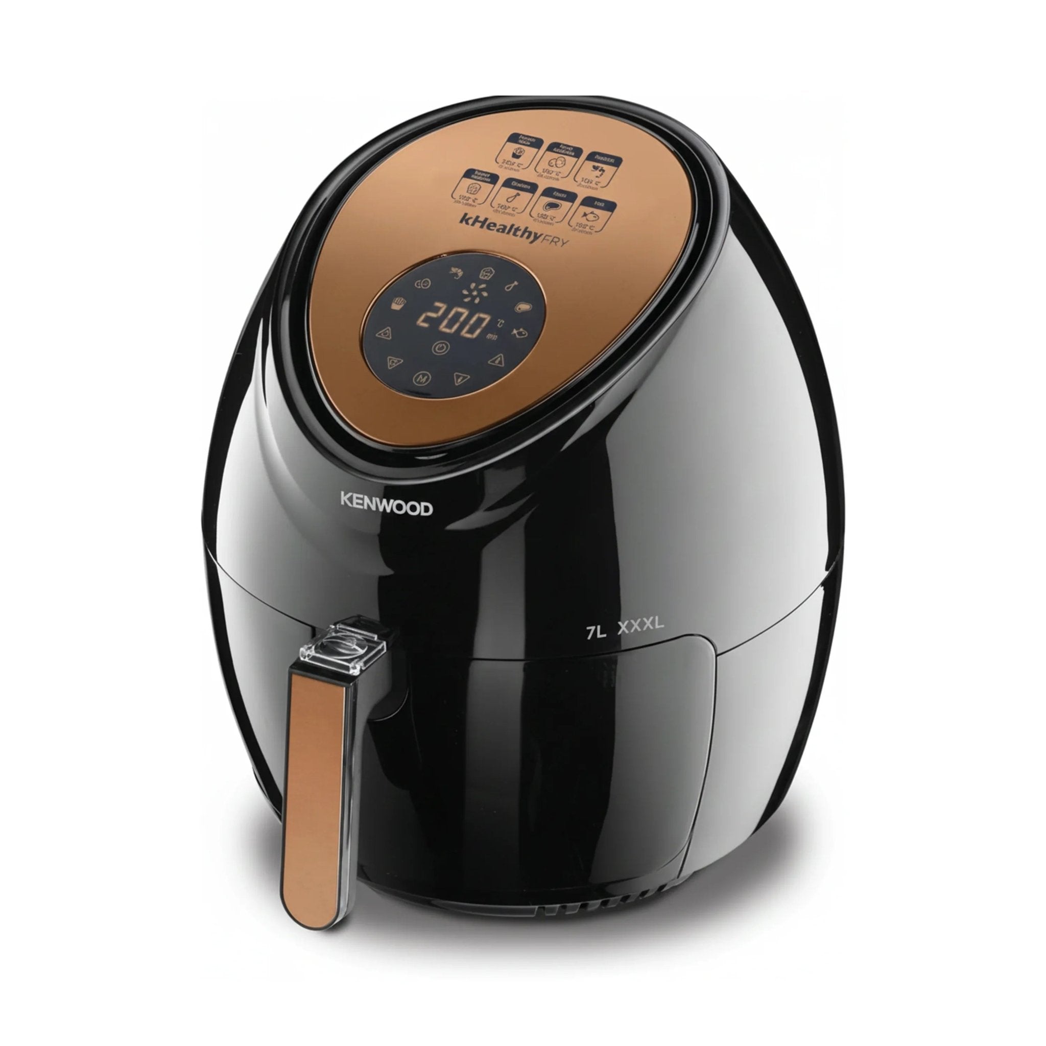 قلاية هوائية كينوود - 7 لتر، 1800 واط، 7 برامج، HFP72.000BK - Blanco