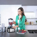 محضر طعام براون، خلاط 1.2 لتر، 800 وات، أسود - FP3233SI - Blanco