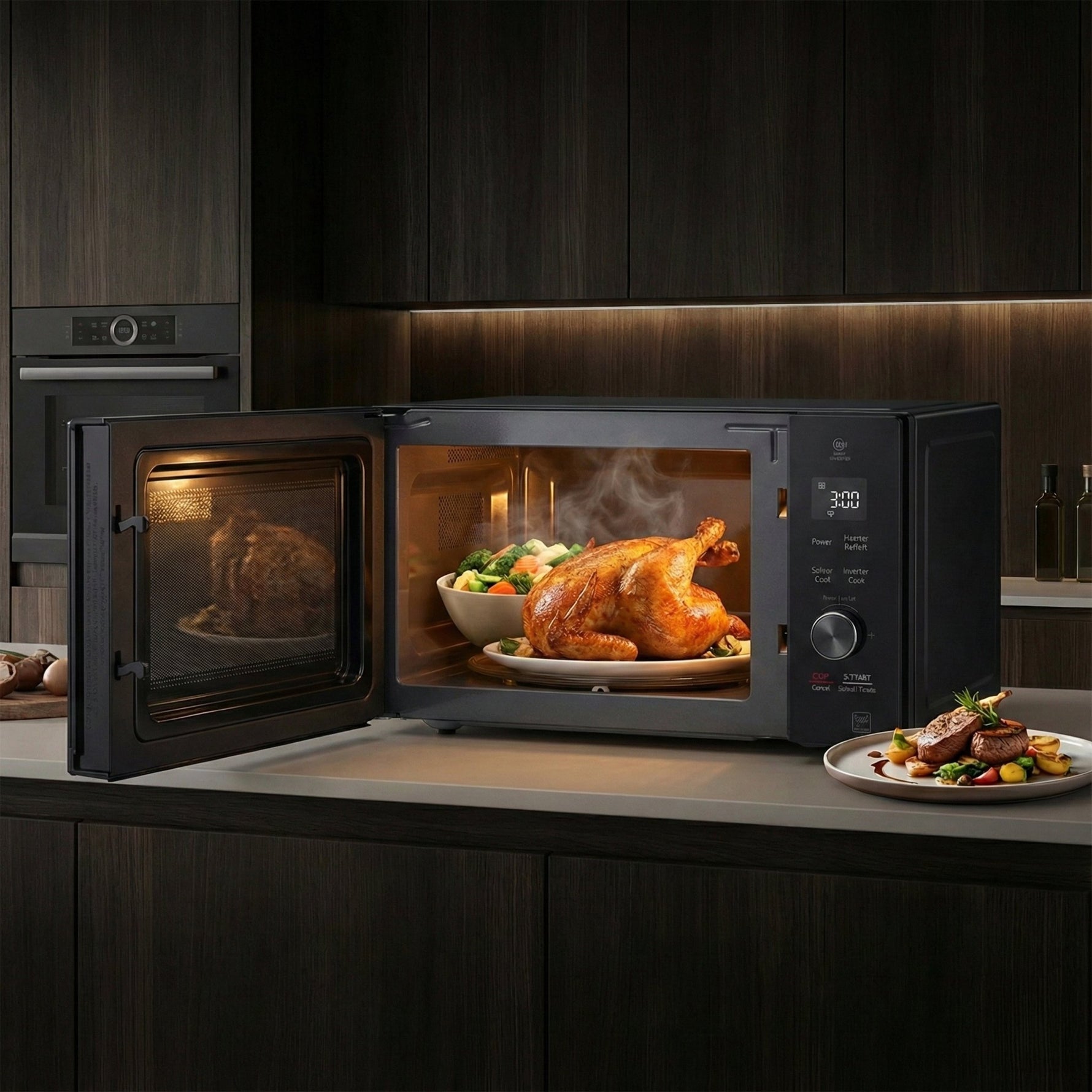 ميكروويف LG MH8265DIS مع شواية - سعة 42 لتر - Black (Smart Inverter) - Blanco