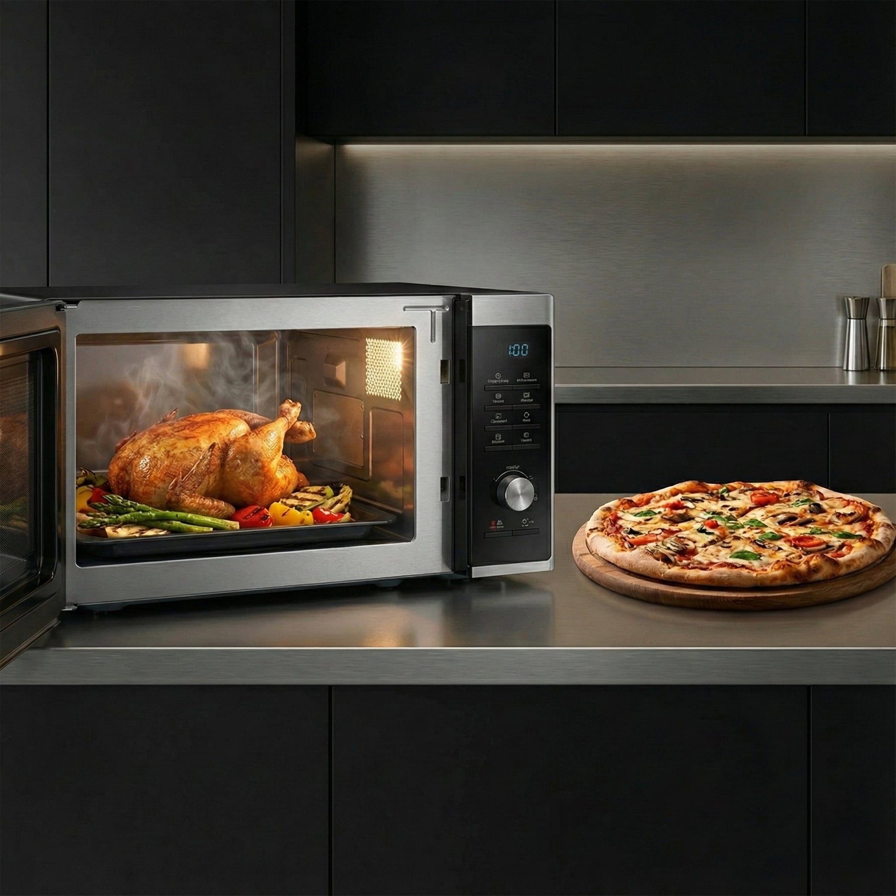 ميكروويف سامسونج 2 في 1 (ميكروويف وشواية) - 40 لتر - MG40DG55224 - Blanco